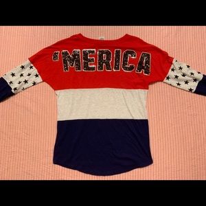 VS PINK Patriotic Independence Day 4th of July tee